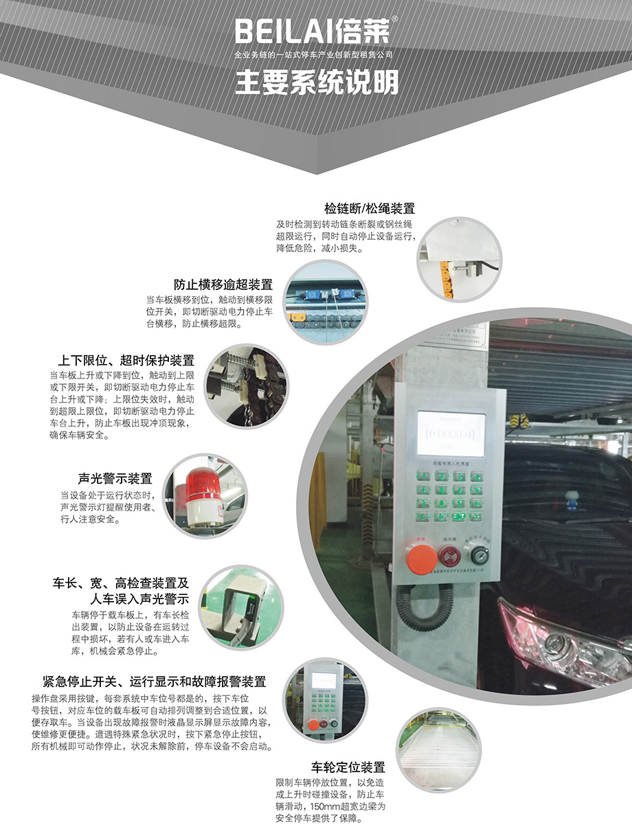 负一正二地坑PSH3D1三层升降横移立体停车设备主要系统说明